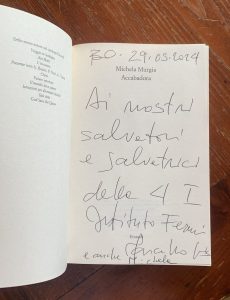 Dopo la sua "lectio magistralis", la dedica di Marcello Fois alla 4I